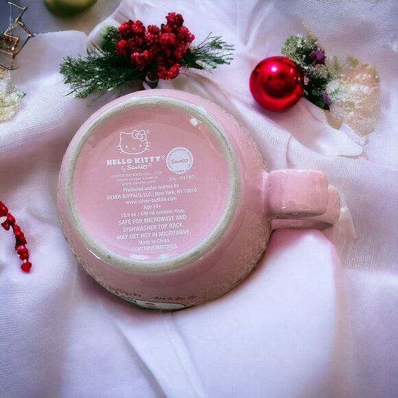 Sanrio Hello Kitty Christmas 2023 Winter Warm Wishes Pink Mug - Picture 5 of 5